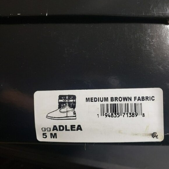 G by Guess Adlea Medium Brown Fabric Boots with Faux Fur Lining Sz 5M - Picture 9 of 9